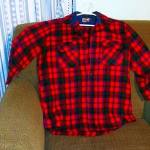 Women's Fall Flannel Long Sleeve Button Up Shirt Ozark Trail Size Large